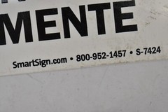 Lot of 7 SmartSign Plastic Hand Wash ONly Signs Bilingual 14″ x 10″ Blue/White