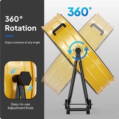 30” Industrial Free Stand Floor Fan 3 Speeds High Velocity 13,000 CFM Yellow