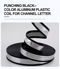 100ft 8mm Channel Letter Coil Aluminum Trim Cap Strip for Making Sign Lightbox