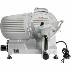 10″ Manual Gravity Feed Meat Slicer Semi-Automatic Commercial Machine 1/5 HP