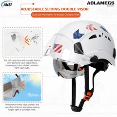 Hardhats size range from 53-63cm/ 20.86-24.80 inch, White Hard Hat With…