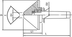 K-gualda MT2X1/2″ (63.5mm) Bull Nose Center for Lathe