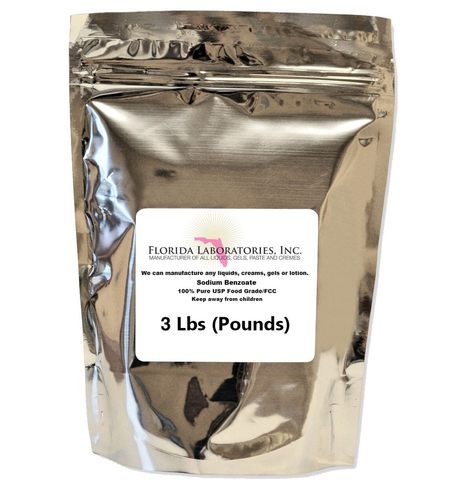 3 LBS Sodium Benzoate 100% Purity Food Grade Preservative Additive – Free Ship