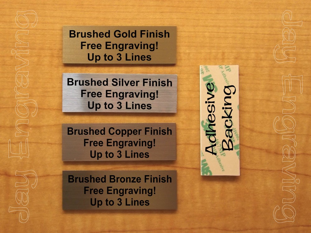 1.5×4 Custom Engraved Brushed Finish Tag Sign Plates | Memory Urn Trophy Plaque