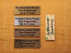 1.5×4 Custom Engraved Brushed Finish Tag Sign Plates | Memory Urn Trophy Plaque