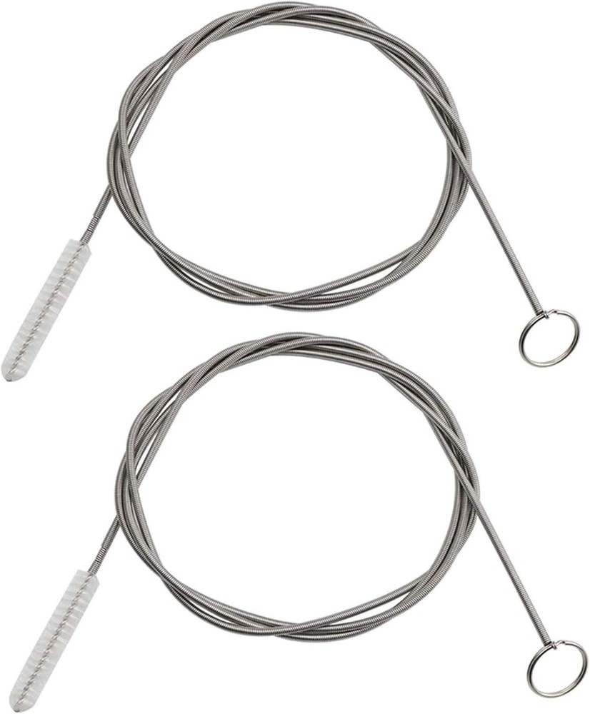 2 Pack 60 Inch Long Flexible Tube Cleaning Brush, Silver, Gray, White