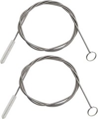 2 Pack 60 Inch Long Flexible Tube Cleaning Brush, Silver, Gray, White