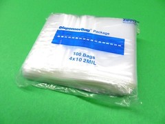 4″x10″ Reloc Zippit Bags 100 Clear 2mil Reclosable Zip Seal Lock Baggies 4×10