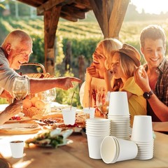 Yes!Fresh Disposable Paper Hot Coffee Cups for Office,Parties,Home,Travel,wit…
