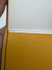 Authentic Vintage 1990 Hermes Post-it Case Sticky Note Holder Blue Leather Mini