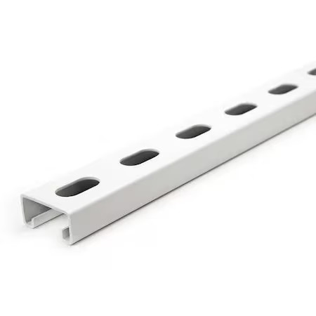 Zoro Select Fs-500Ss Wt 60.00 Single Channel Strut, Slotted, Steel, Painted,,