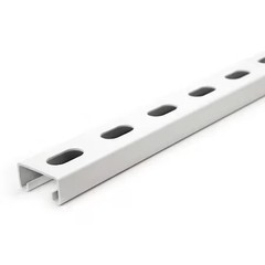 Zoro Select Fs-500Ss Wt 60.00 Single Channel Strut, Slotted, Steel, Painted,,