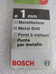 3 x BOSCH Metal Drills – 2 x 1mm HSS-CO and 1 x 2mm HSS – R – New – MG 29