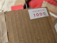 1000 pcs of Size 8 Red Cardstock Blank Hang Tag Tags with Wire 6-1/4″x3-1/8″