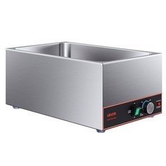 VEVOR Commercial Food Warmer Buffet Bain Marie 1500W Steam Table with Power Cord
