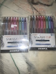ZEBRA 9CT SARASA CLIP METALIC GEL INK 1.0 MM (49309) Shiny Color