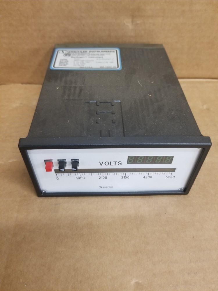 Weschler Instruments PH101 BarGraph Instrument 0-150vdc 120vac Scale 0 to 5250v