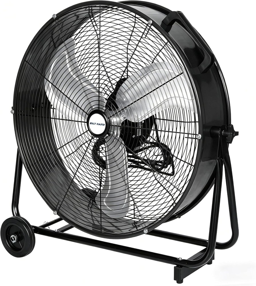 BILT HARD 24″ 8100 CFM Industrial Drum Fan 3 Speed for Garage UL Listed