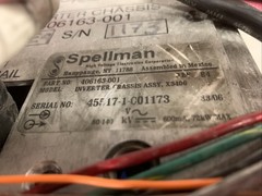Spellman 406163-001 Bev E4 Inverter Chassis Assy, X3406 Please Read