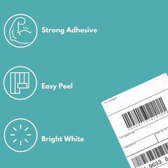 240000 Labels 4″x6″ Fanfold Thermal Transfer Labels White 2000 Labels/Stack