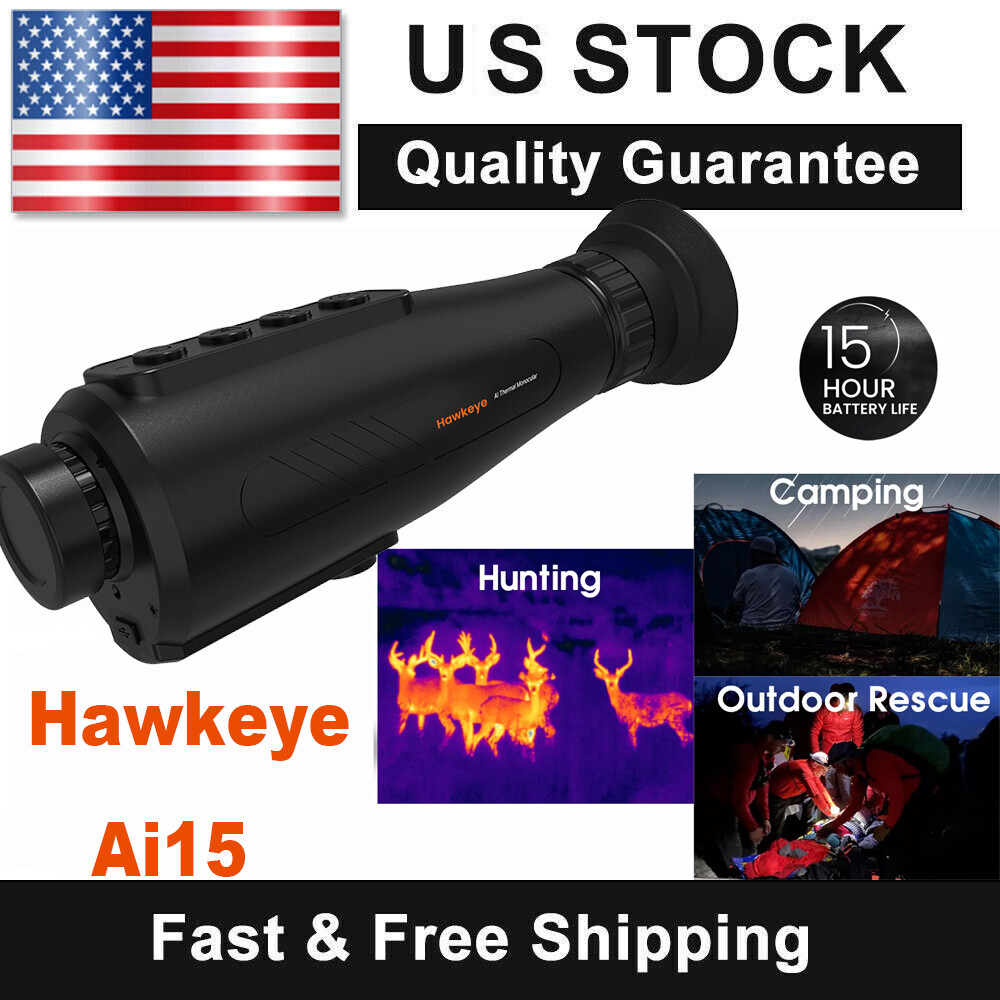 Thermal Monocular AI 384*288 Thermal Imager Night Vision Hunting Camera Scope US