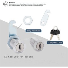1/2/4/6/10/12 Pack Cam Lock 1-1/8” Cabinet Toolbox Safe Drawer RV Lock Camper