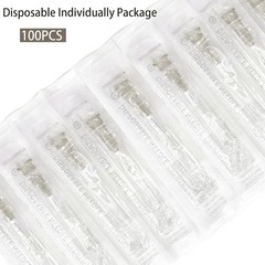 100 Pack 27G 5/8 Inch Luer Lock Syringes for Scientific Applications