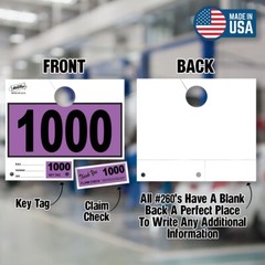 1000 Car Dealer Service Hang Tags Mechanic Repair Shop 3 Piece System – Purple
