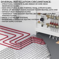 VEVOR1/2″ 900FT Oxygen Barrier Pex Tubing Pipe for Radiant Floor Heat Leak-Proof