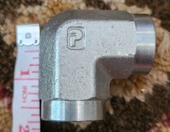 PARKER 1/2 FNPT Alloy Steel Female Pipe Fitting Elbow 1/2 1 DO-S & Port 90°