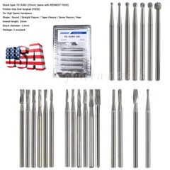 5PCS Dental Surgical Burs 25mm Carbide Bur SL Round 4 6 2 557 701 702 High Speed