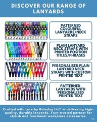 ROLSELEY Printed or Plain Lanyards – Personalized custom Neck Strap with Text