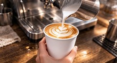 Paper Coffee Cups 12 oz, 100 Pack White Disposable Cups for Hot & Cold