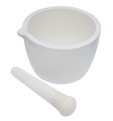 Porcelain Mortar & Pestle Set, 25oz – Unglazed Grinding Surface – Eisco Labs
