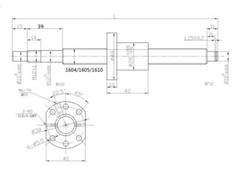 SFU1204/1604/1605/1610/2005/2505 BallScrew End Machined 250mm-2000mm+Ballnut CNC