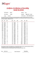 iMGages, 81pc Economy Rectangular Gage Block Set, NIST Traceable Cert. 630-41161