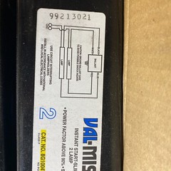 POWER LIGHTING VAL-MISER Rapid Start Ballast 8G1004W 2 Lamp 120V 60Hz QTY:1🔔