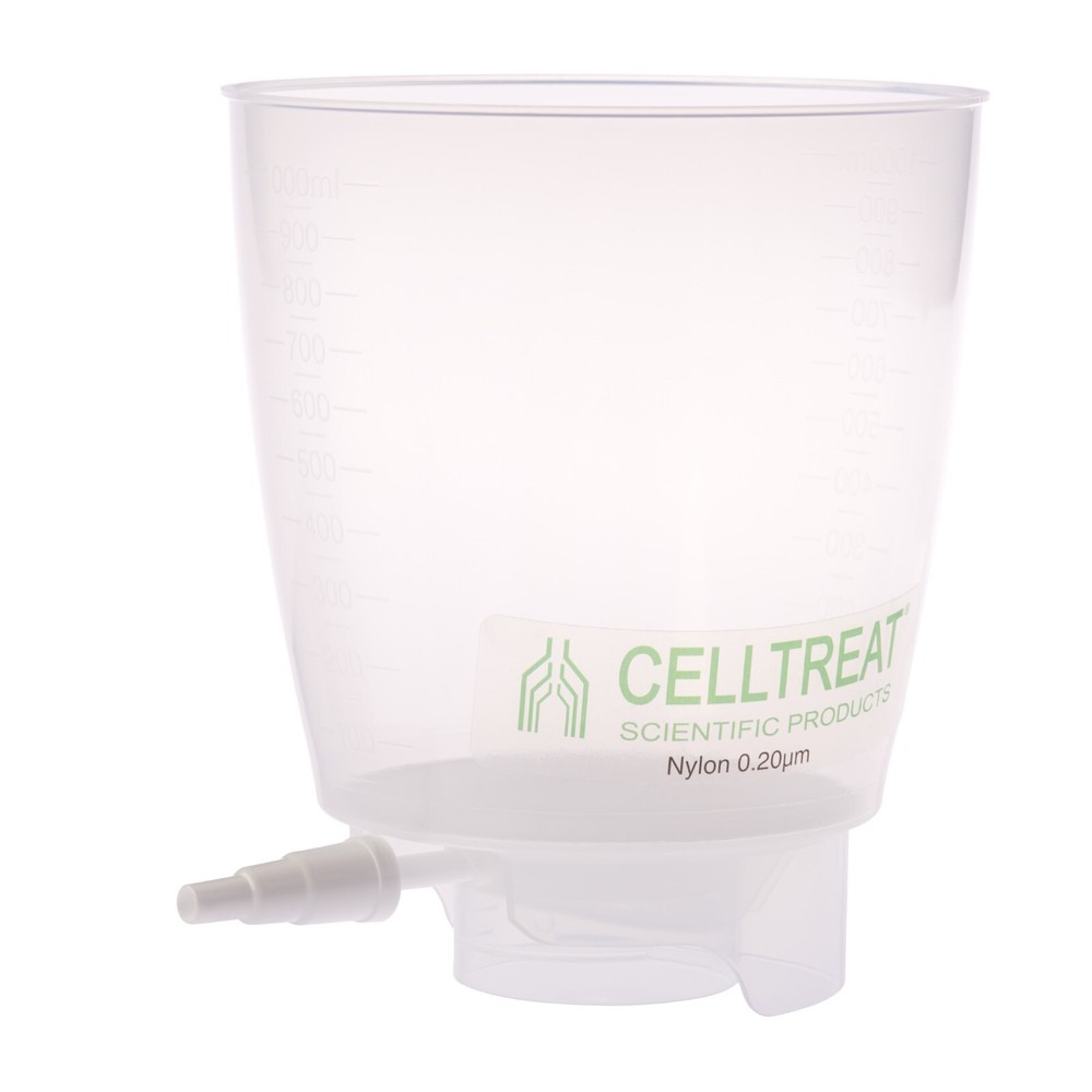 CELLTREAT 1000mL PP Bottle Top Filter, Nylon, 0.20?m, 90mm, NS, 229738