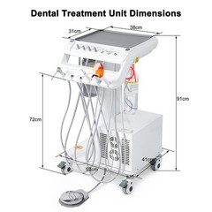Dental Unit Chair Computer Controlled DC Motor /Portable Delivery Unit 4Holes