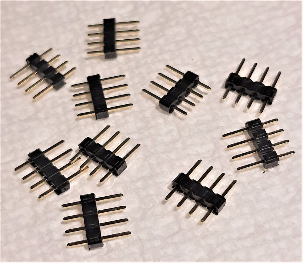 20 Pieces of Sullins NRPN041PAEN-RC 4-Position 2mm Single-Row Gold Header
