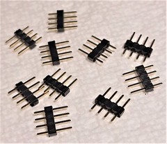 20 Pieces of Sullins NRPN041PAEN-RC 4-Position 2mm Single-Row Gold Header