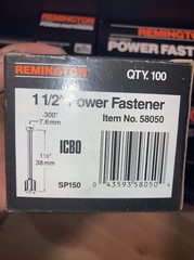 Remington Power Hammer, Actuated Fastening Tool 476, Loads, Fasteners, Tool Box