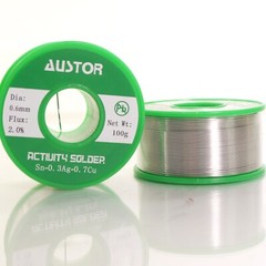 2 Astor 0.6mm Lead Free Solder Wire With Rosin Core, Sn 99% Ag 0.3% Cu 0.7%,100g