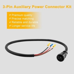 3-Pin Aux Power Connector Kit For Case-IH Tractor Combine Cotton Picker 187103A1