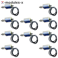 10PCS JF-0530B DC12V 300mA 5N/10mm Precise Pull-Push-Type Solenoid Electromagnet