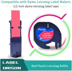 7x Dymo LetraTag Refill 91330 91331 91332 Paper Plastic Label Tape 1/2” LT-100H