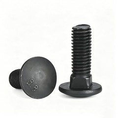 M6 M8 M10 M12 – M24 8.8 Grade Steel Carriage Bolts Cup Square Dome Screws Black