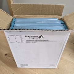 Blue Summit Supplies 30 Letter Size Light Blue Classification Folders, 2…