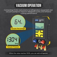 Refrigeration Digital Manifold Gauge Set AC HVAC System Vacuum Pressure Tester