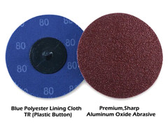 25 Pack 3 inch Roll Lock Disc 80 Grit Die Grinder Sanding Disc for Surface Strip